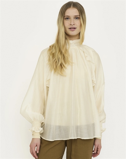 Soft Rebels - SRRachel Frill Bluse - Arctic Wolf